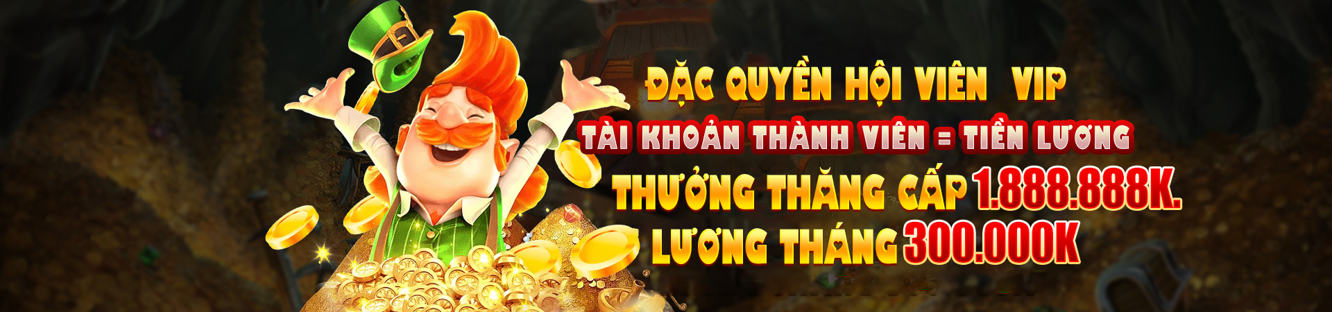 Banner khuyến mãi độc quyền hội viên vip lương tháng 300K tại XI88
